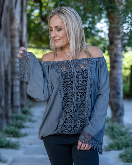 Lace Affair | Charcoal