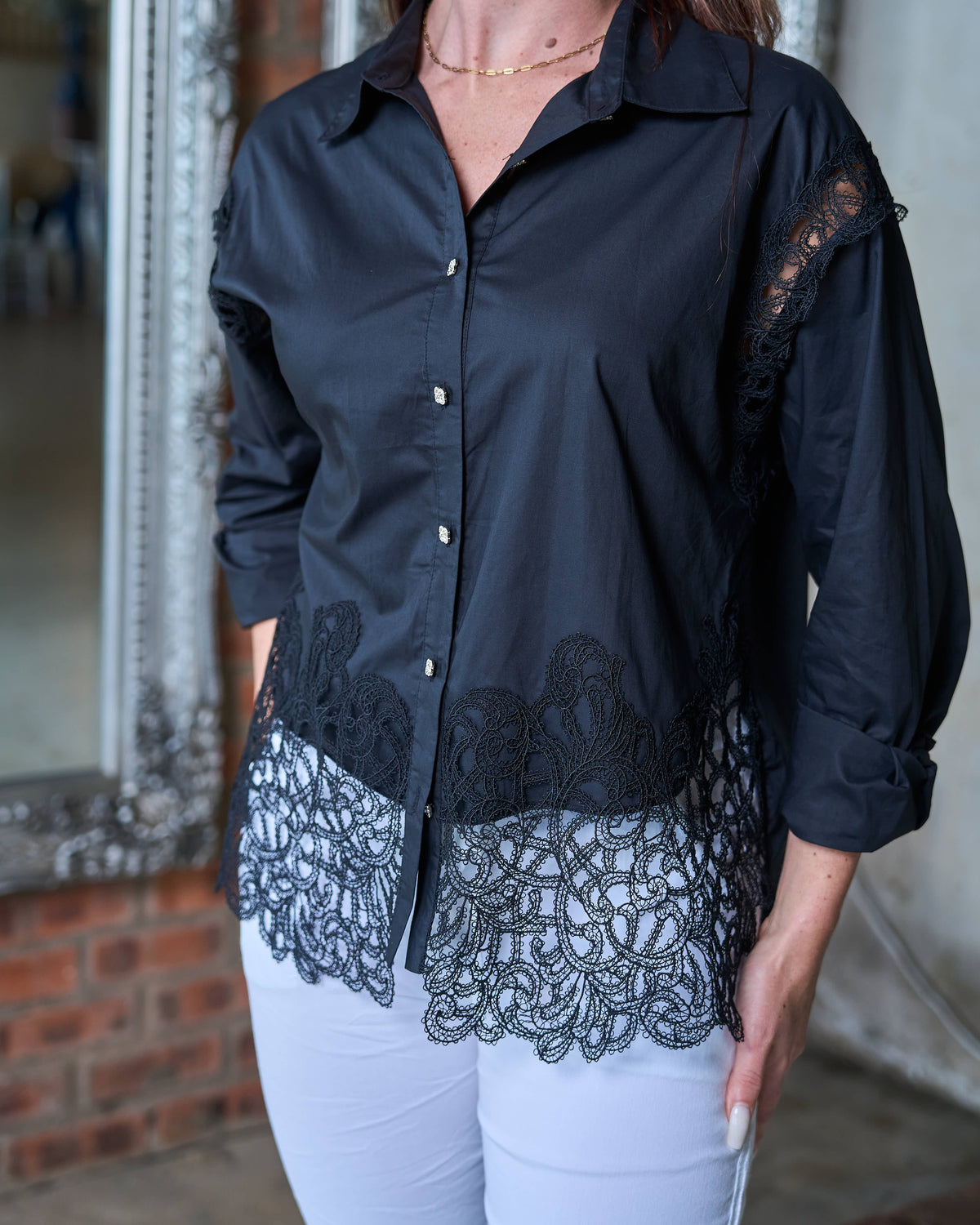 Lace & Grace Shirt | Black