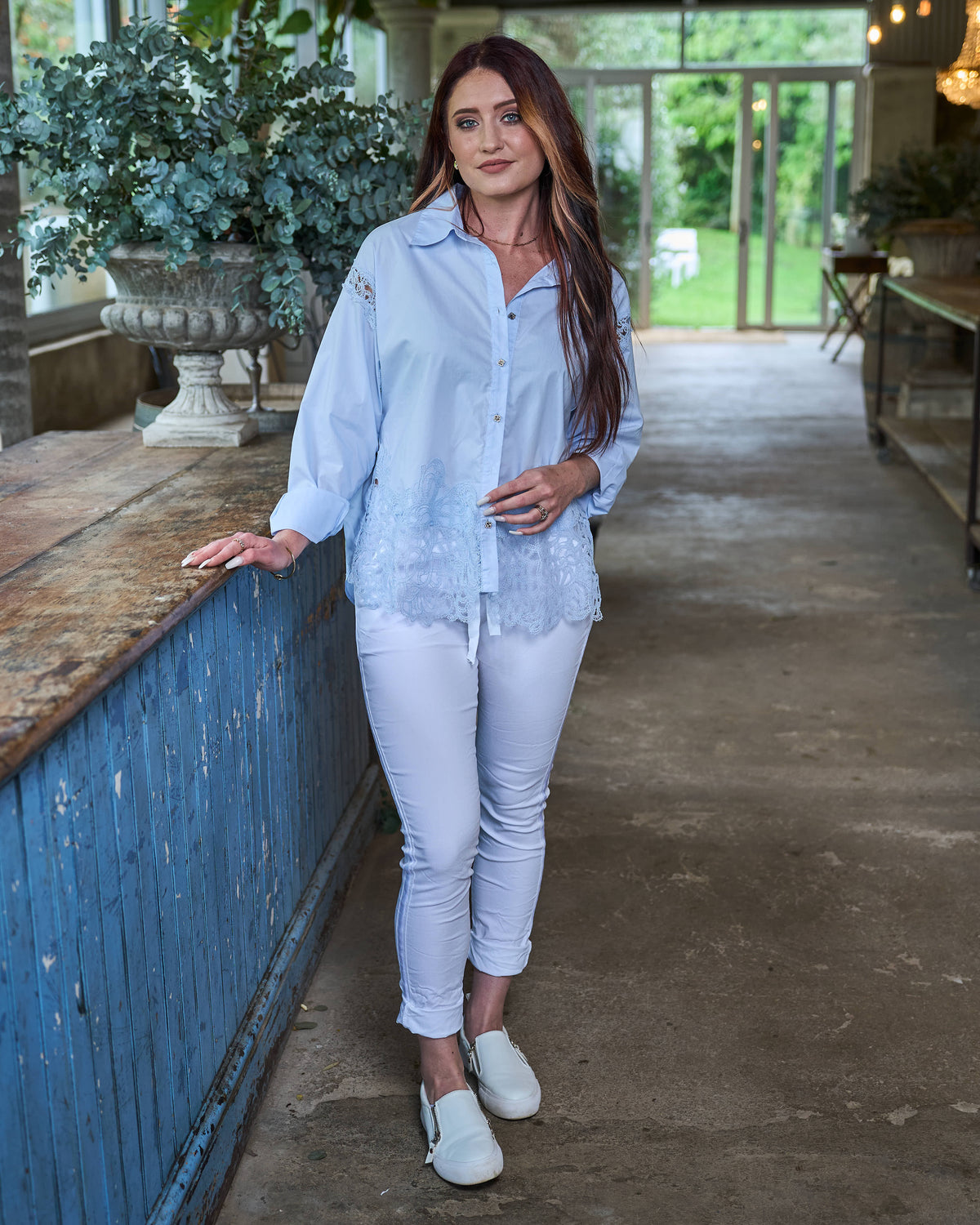 Lace & Grace Shirt | Blue
