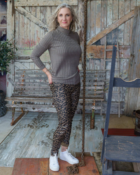 Last Light Polo Neck | Taupe