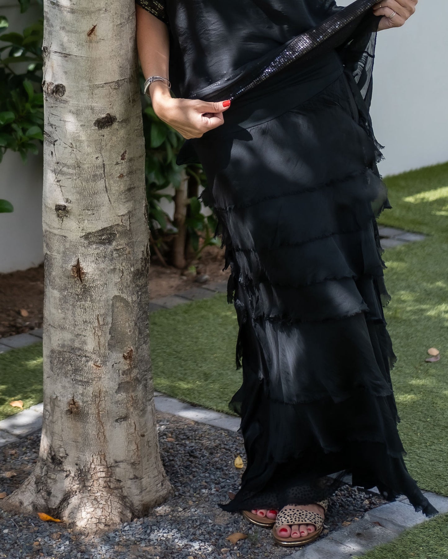 Buttercup Silk Skirt | Black