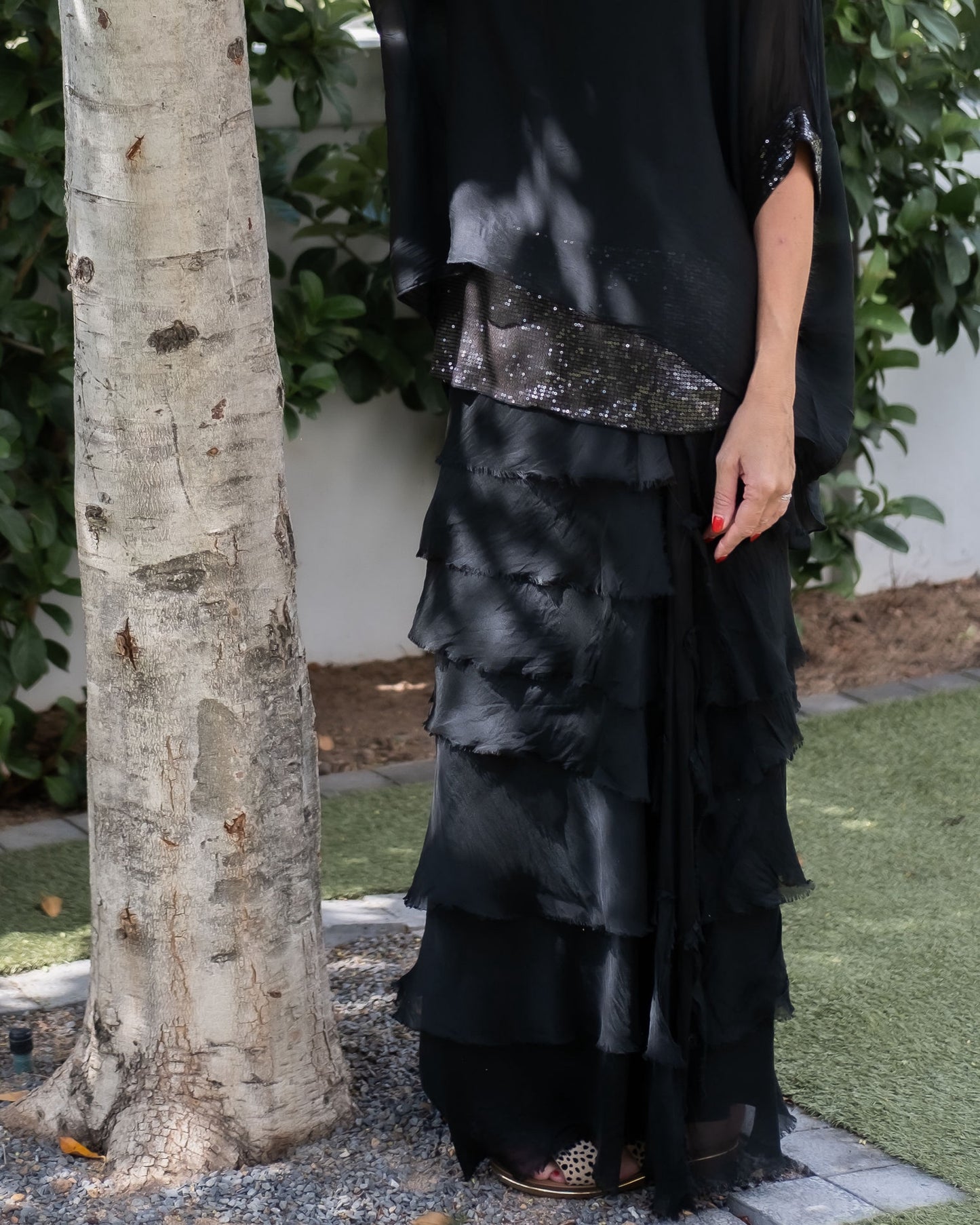 Buttercup Silk Skirt | Black