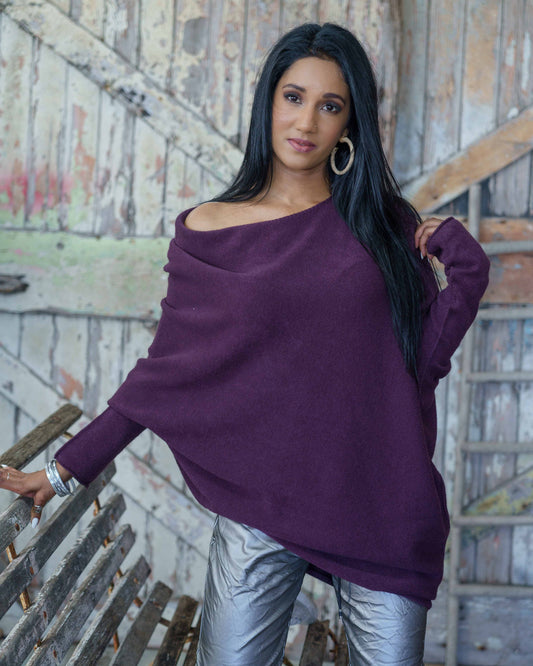 Lean Into It Knit | Burgundy