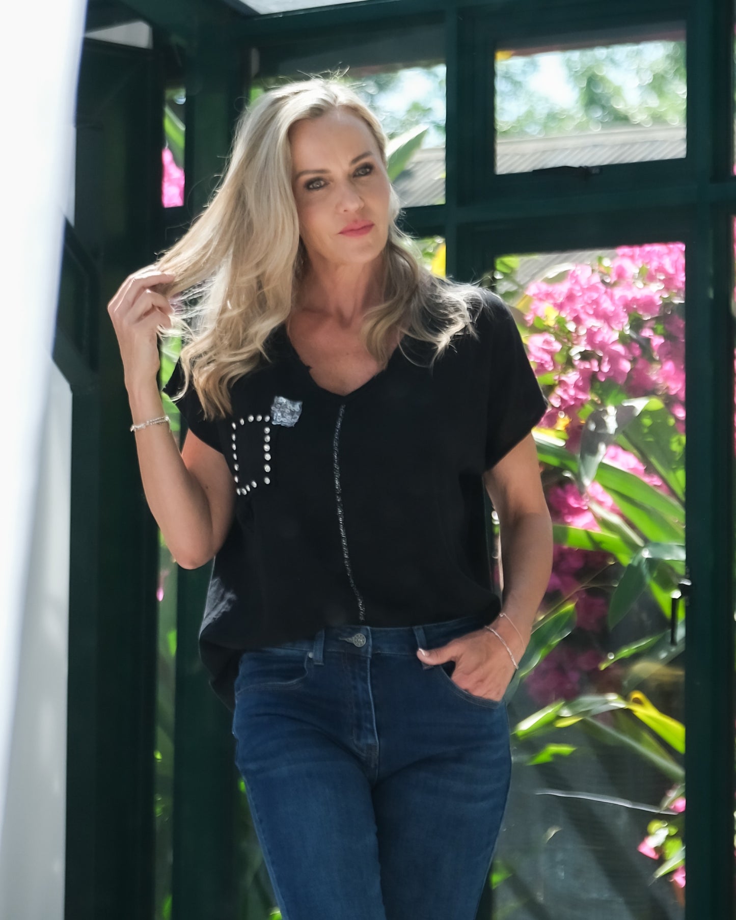 Let's Catch Up Top | Black