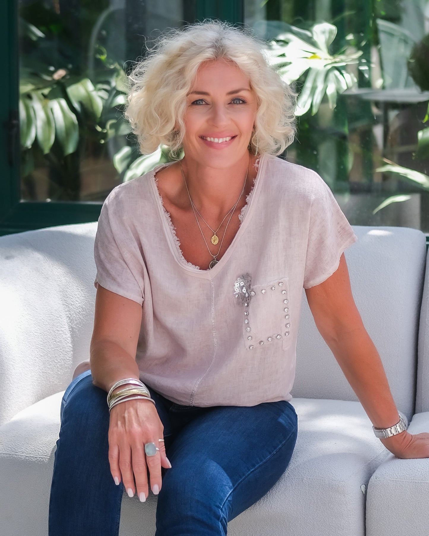 Let's Catch Up Top | Blush