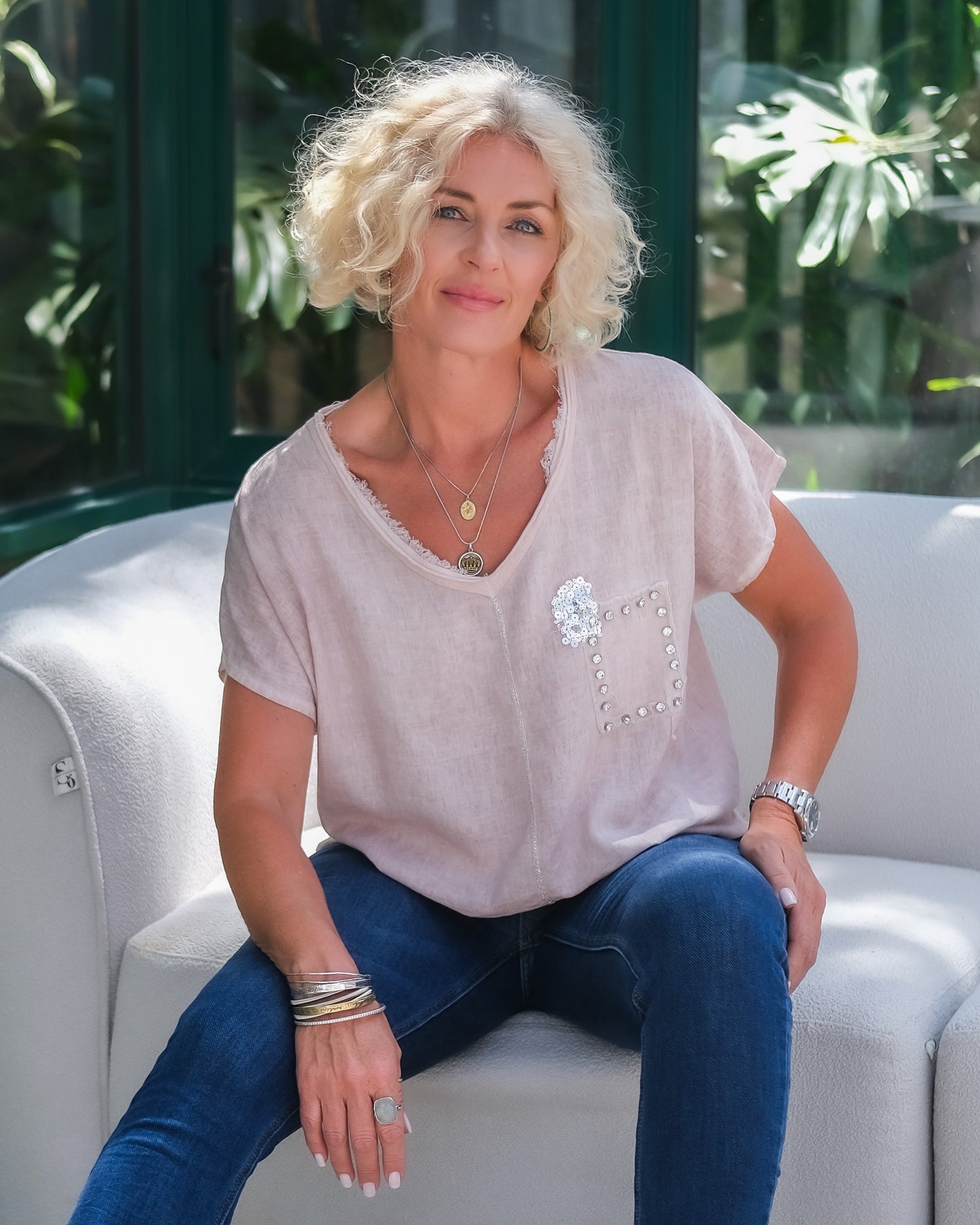 Let's Catch Up Top | Blush