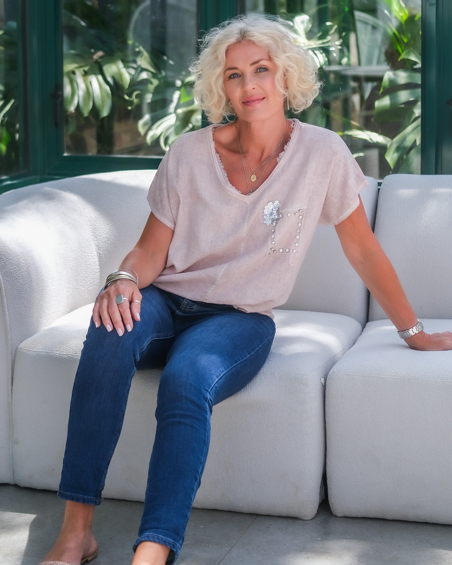 Let's Catch Up Top | Blush