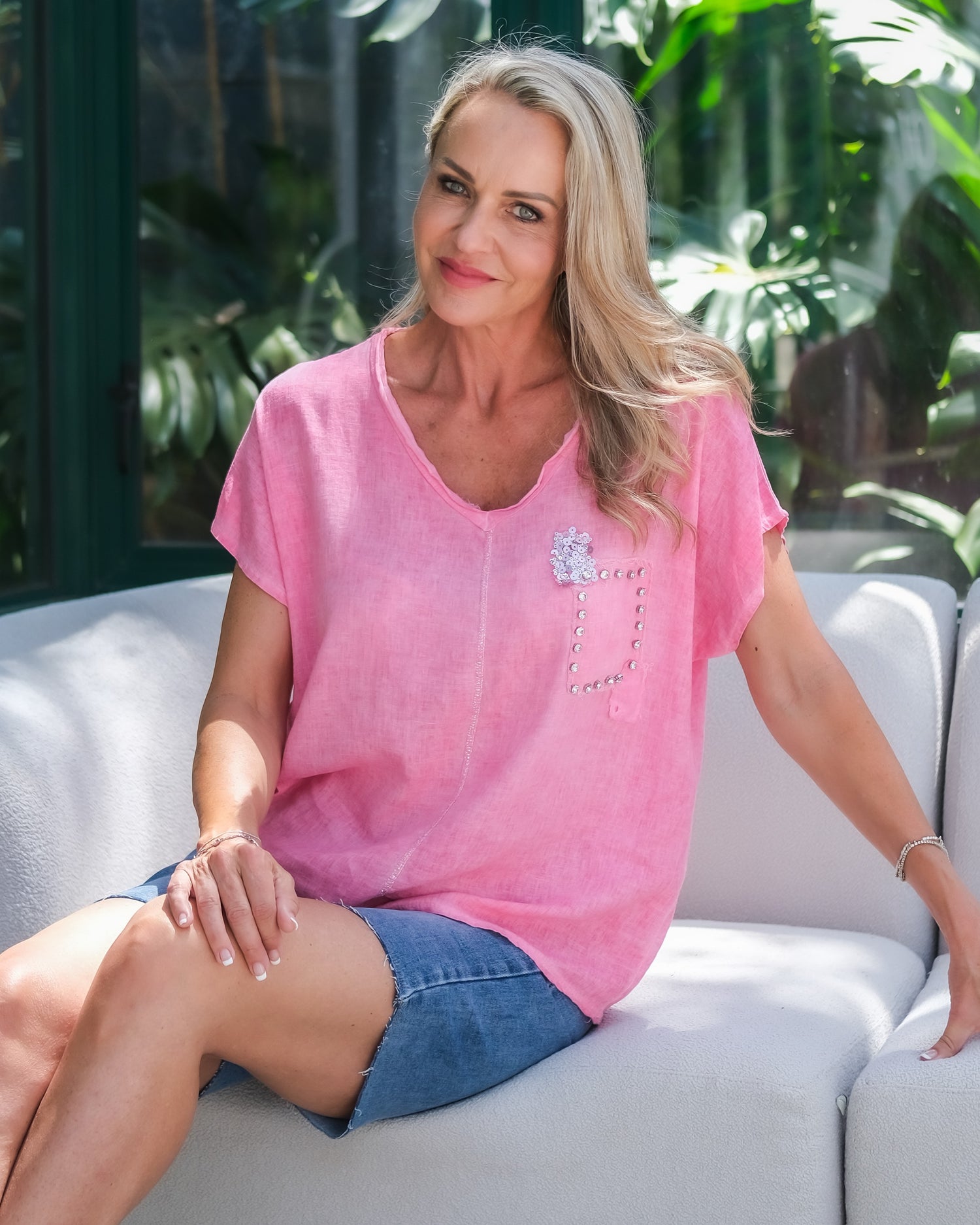 Let's Catch Up Top | Fuchsia