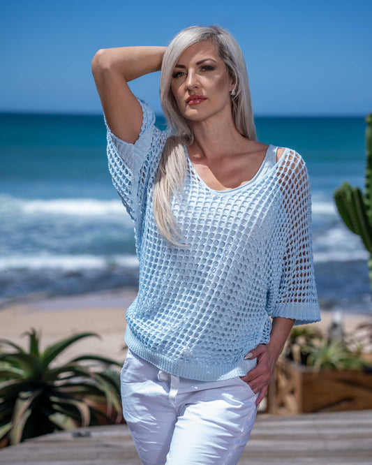 Light Whisper Knit | Sky Blue
