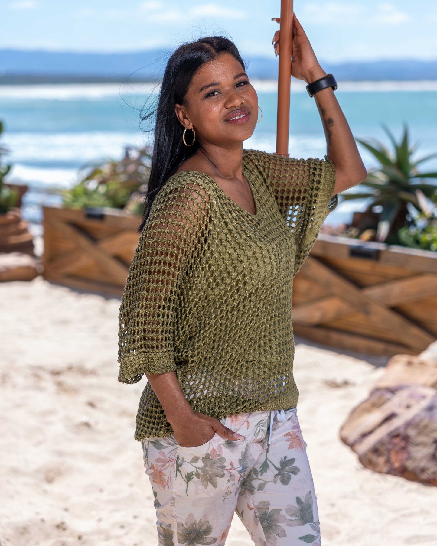 By Your Side Basic Cami | Wasabi