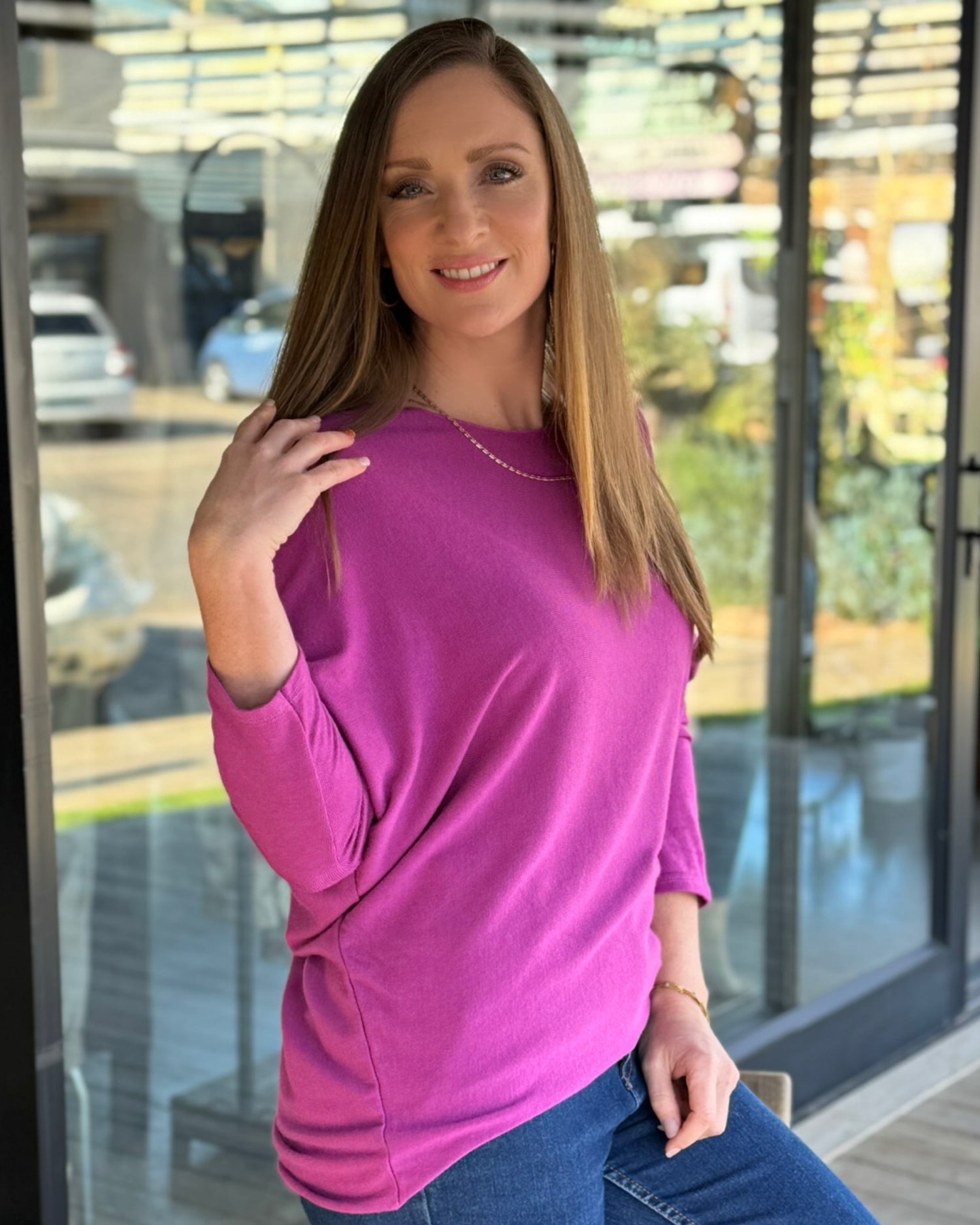 Lights Are Fading Knit | Magenta