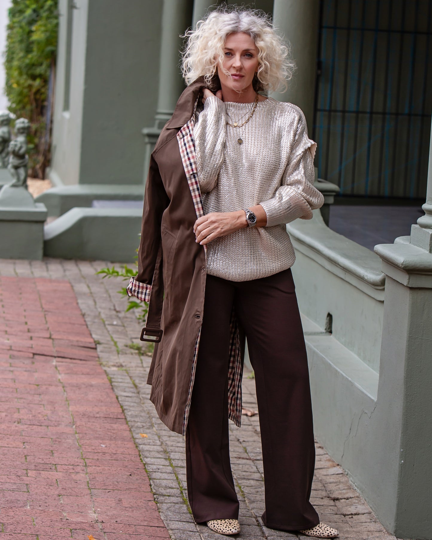Linea Reversible Trench Coat | Brown