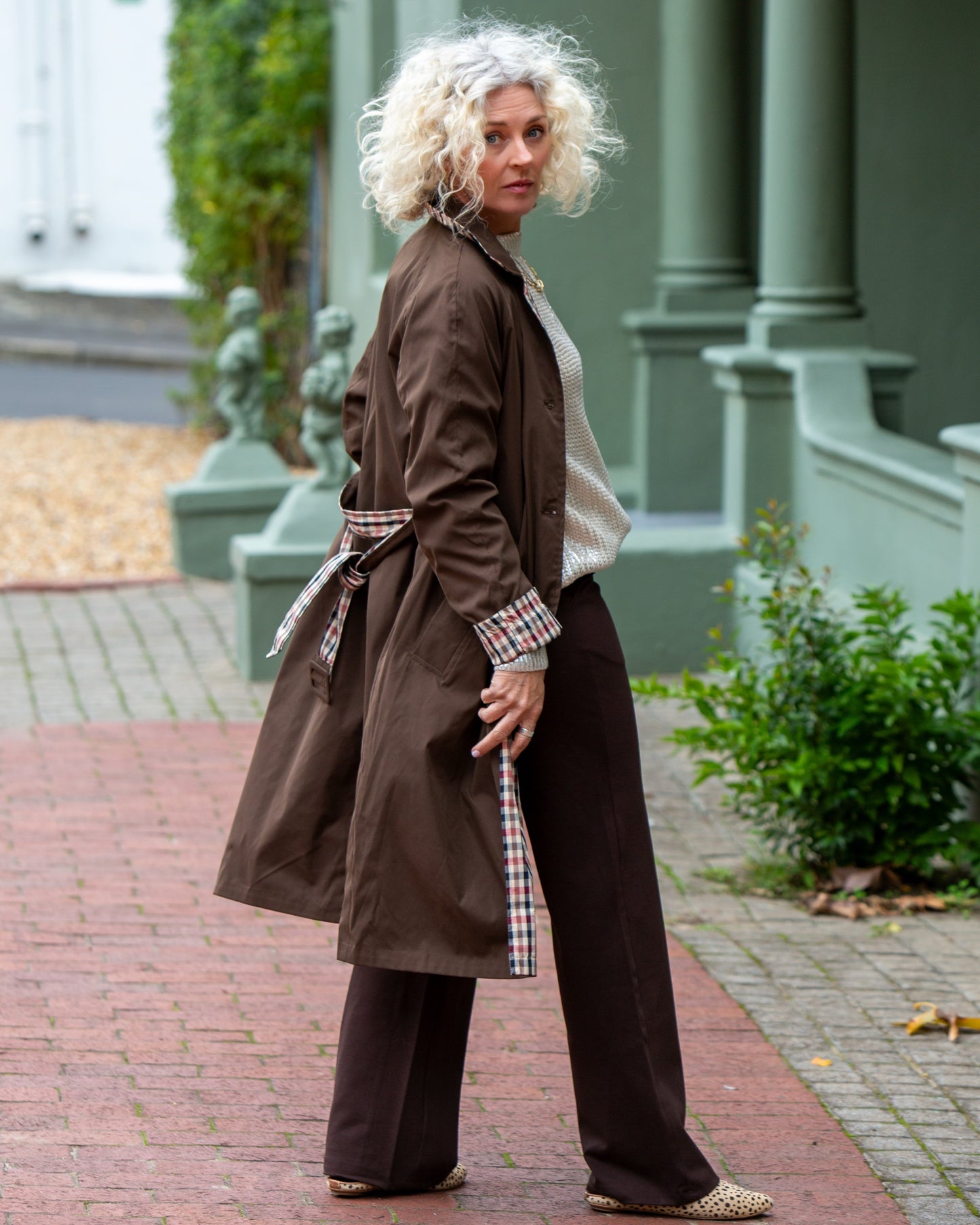 Linea Reversible Trench Coat | Brown
