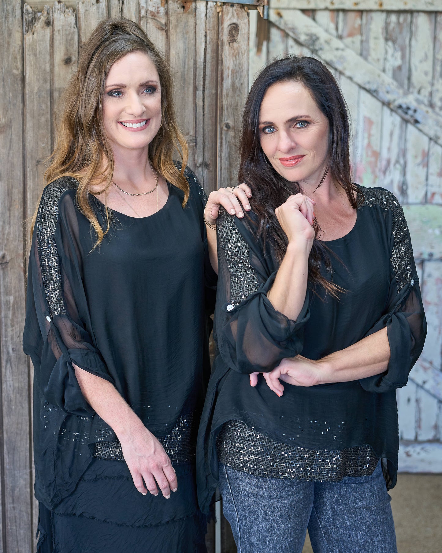 Luna Sequin Top | Black