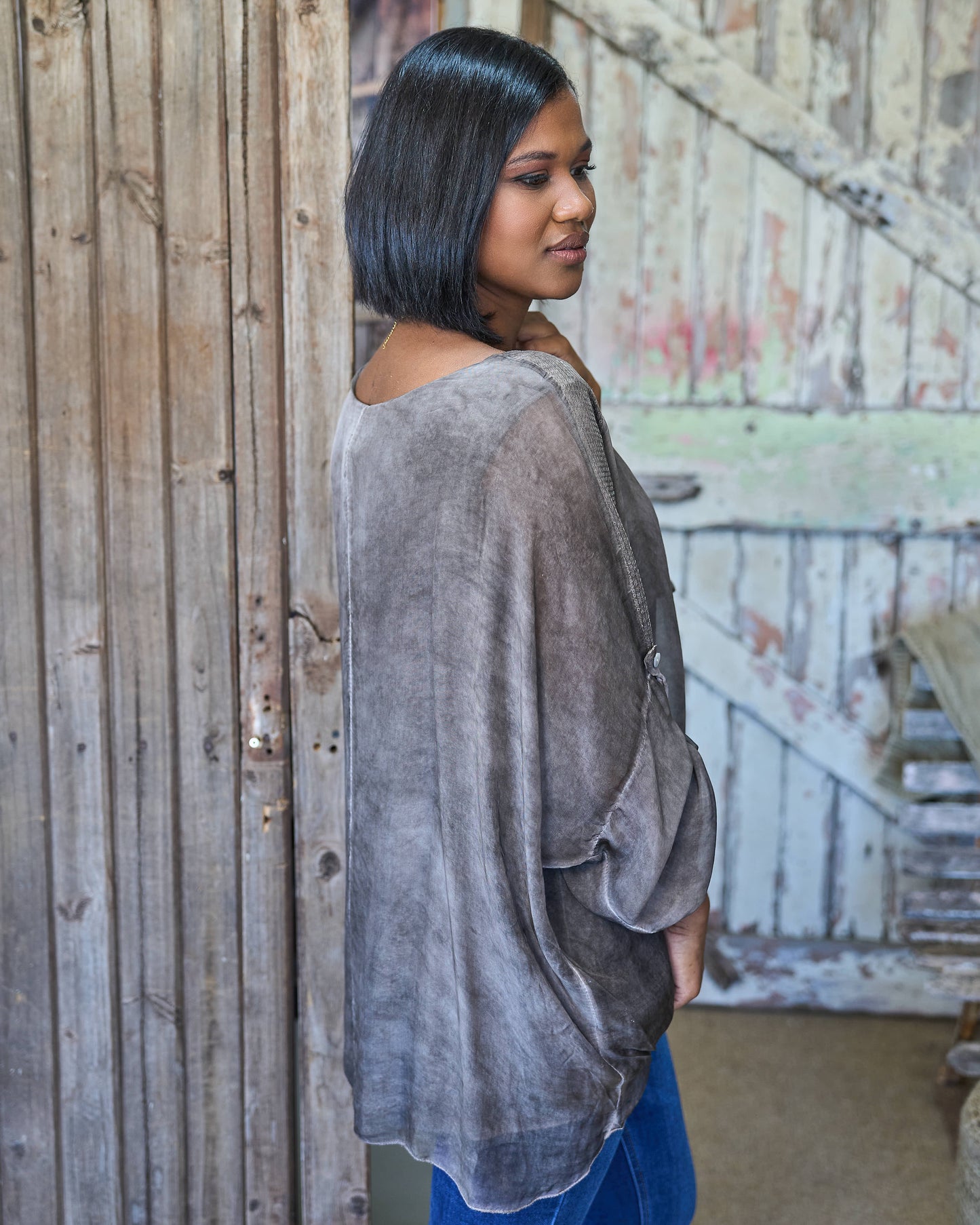 Luna Sequin Top | Cocoa Brown
