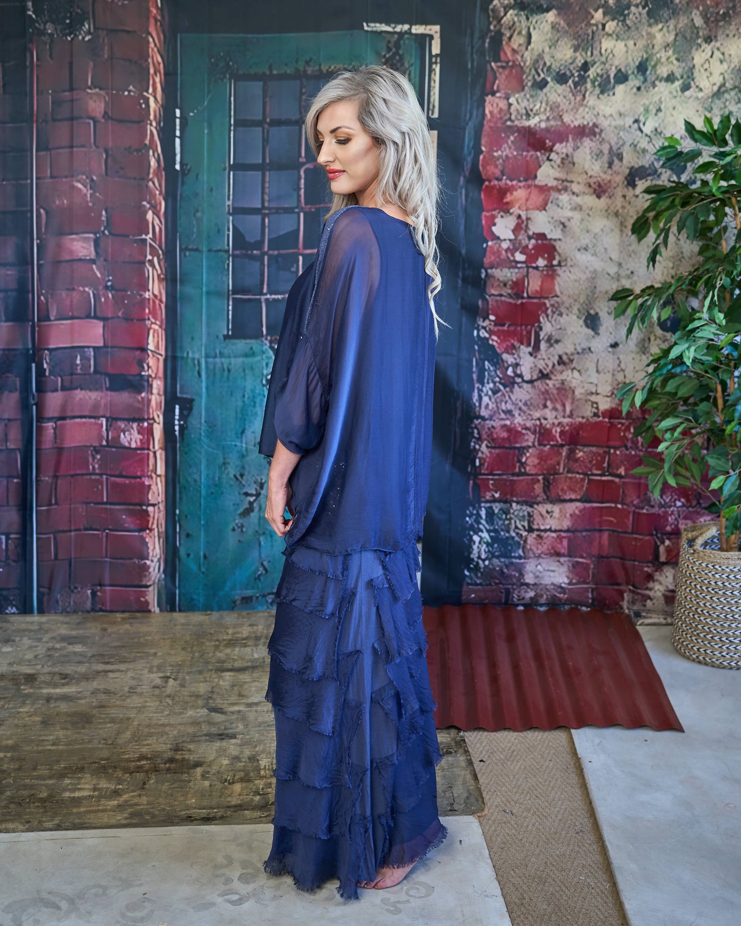 Luna Sequin Top | Navy