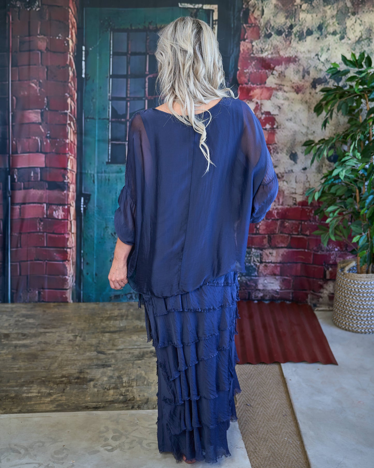 Luna Sequin Top | Navy