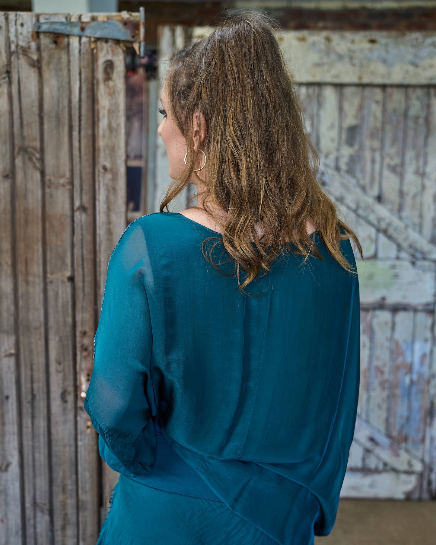 Luna Sequin Top | Teal