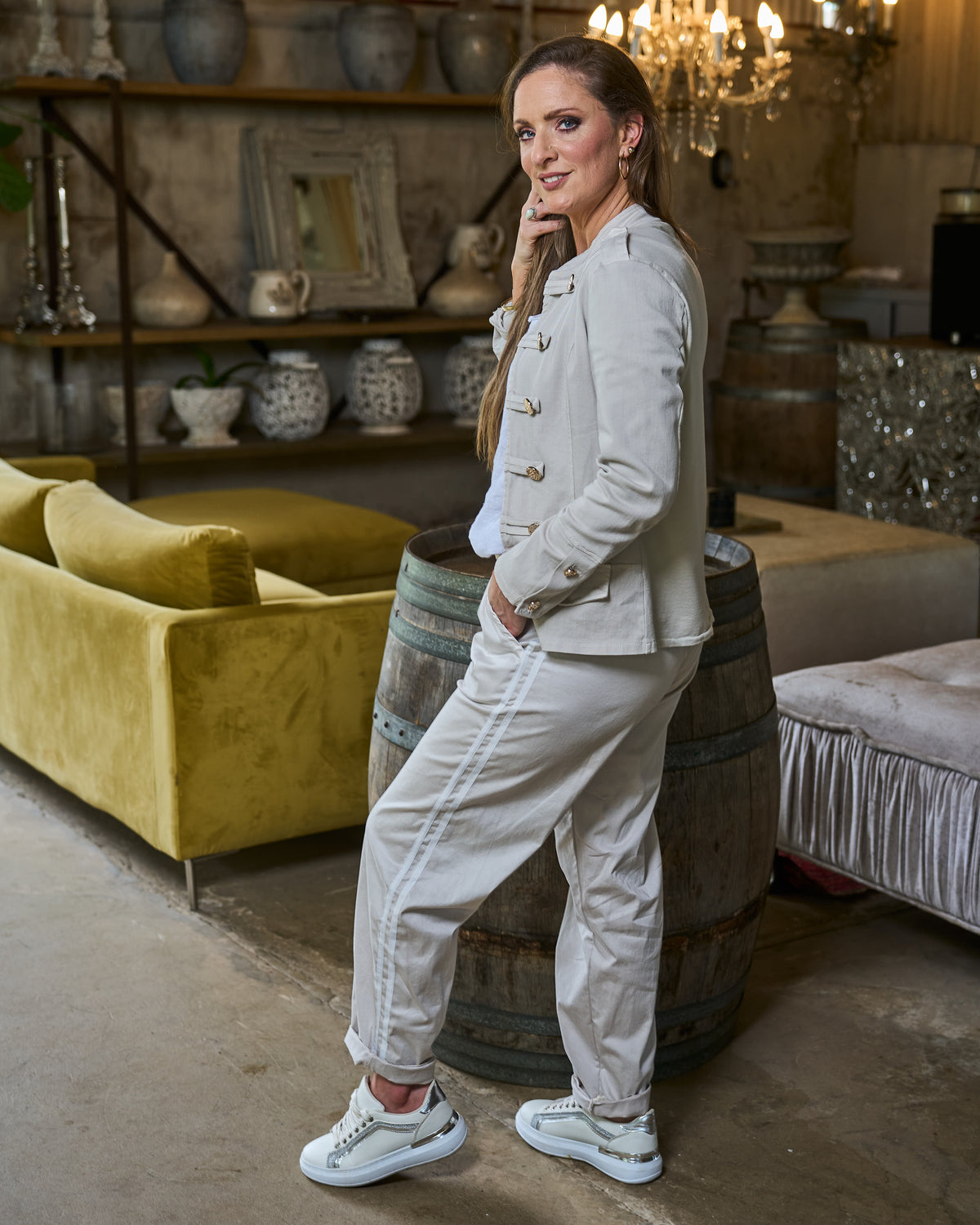 Midnight In Paris Jacket | Beige