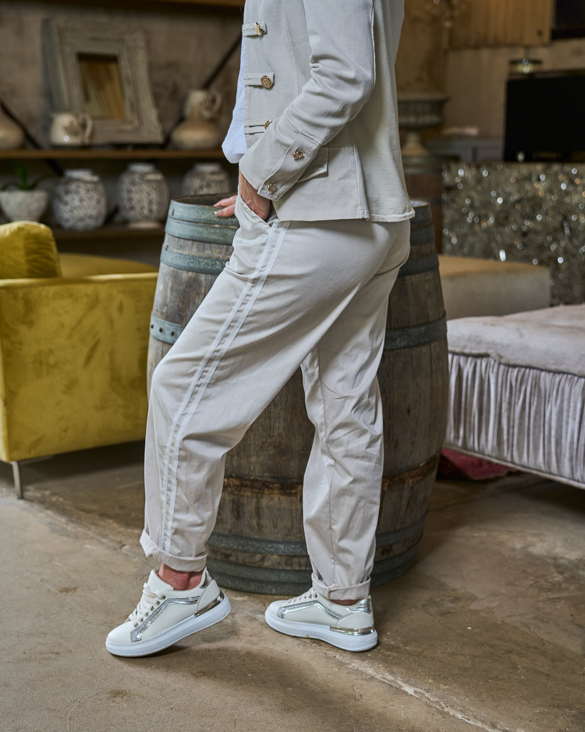 Weekend In Capri Pants | Beige