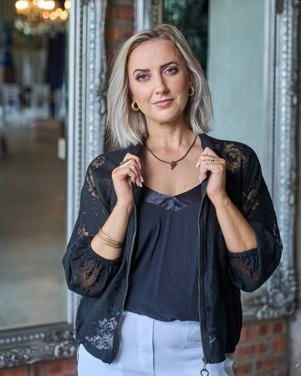 Monaco Lace Jacket | Black