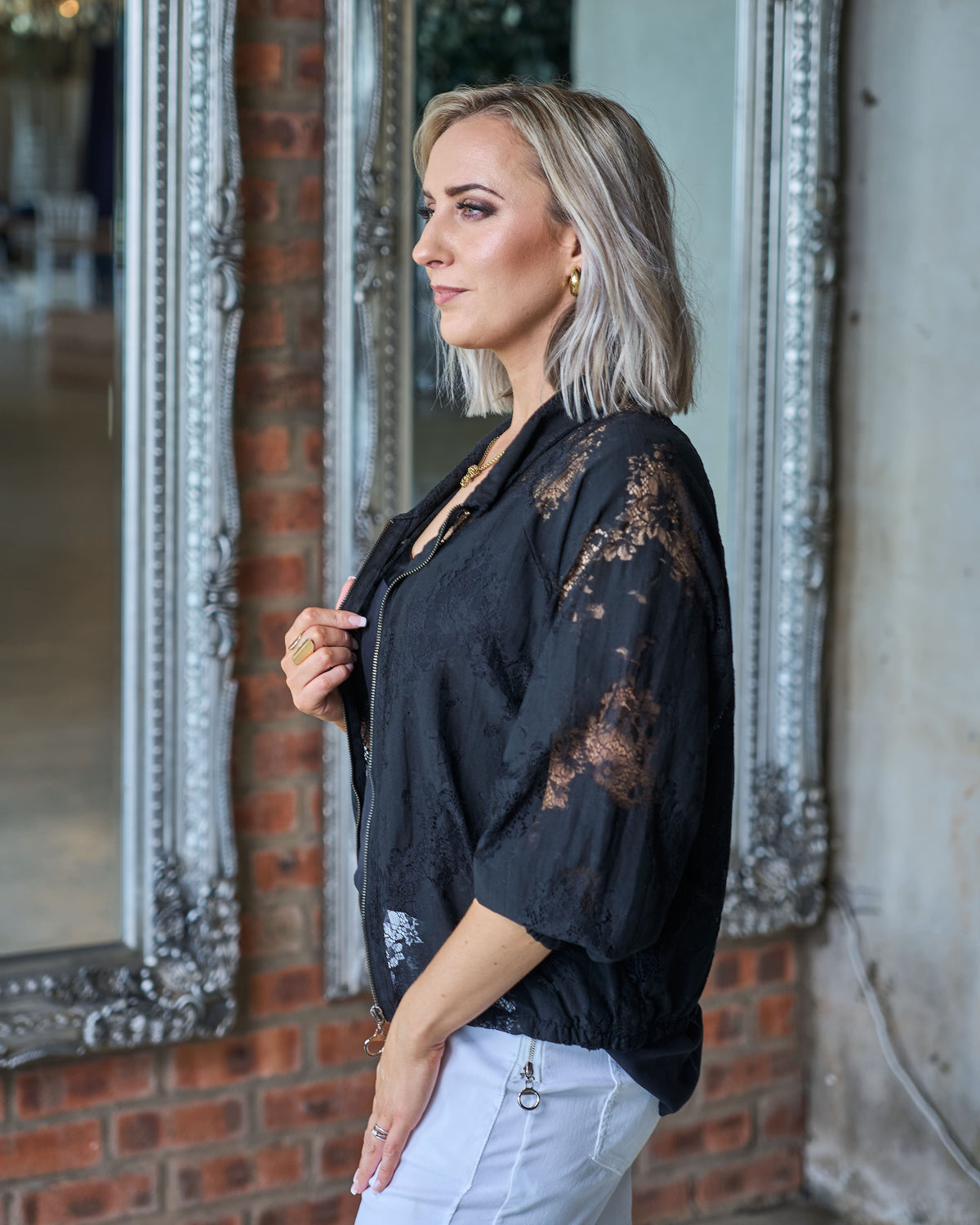 Monaco Lace Jacket | Black