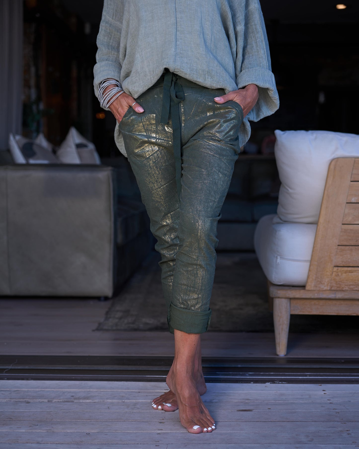 Moonbeam Drawstring Pants | Olive