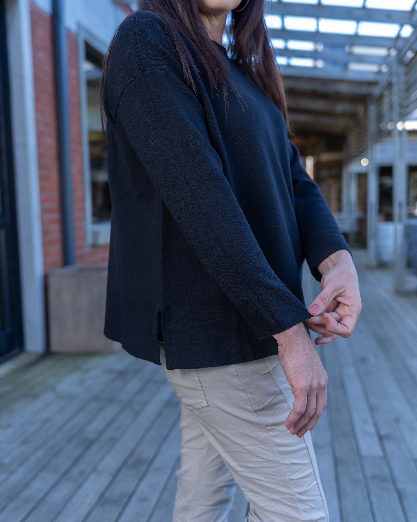 Not Over You Knit | Black