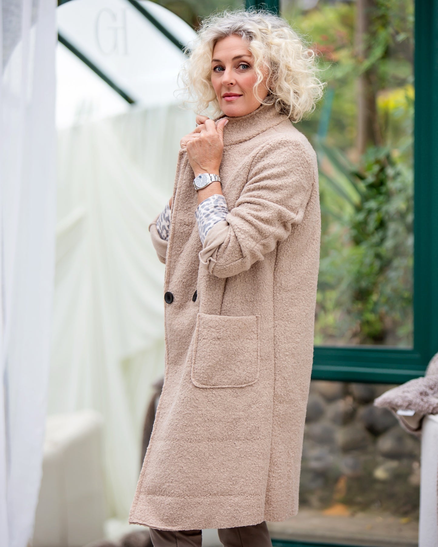 On The Edge Coat | Biscuit