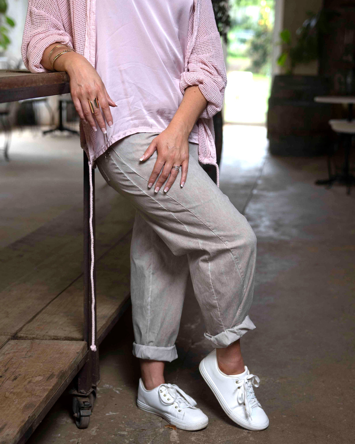 P.S I Love You Belted Pants | Taupe