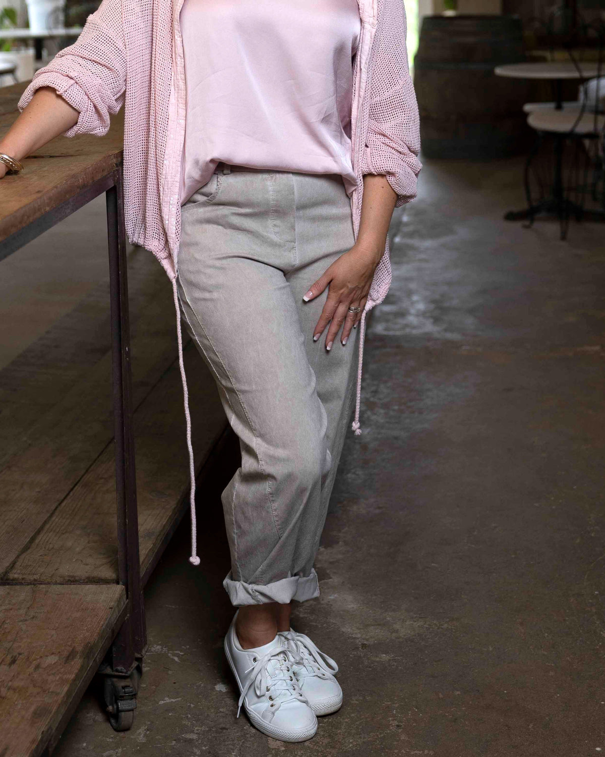 P.S I Love You Belted Pants | Taupe