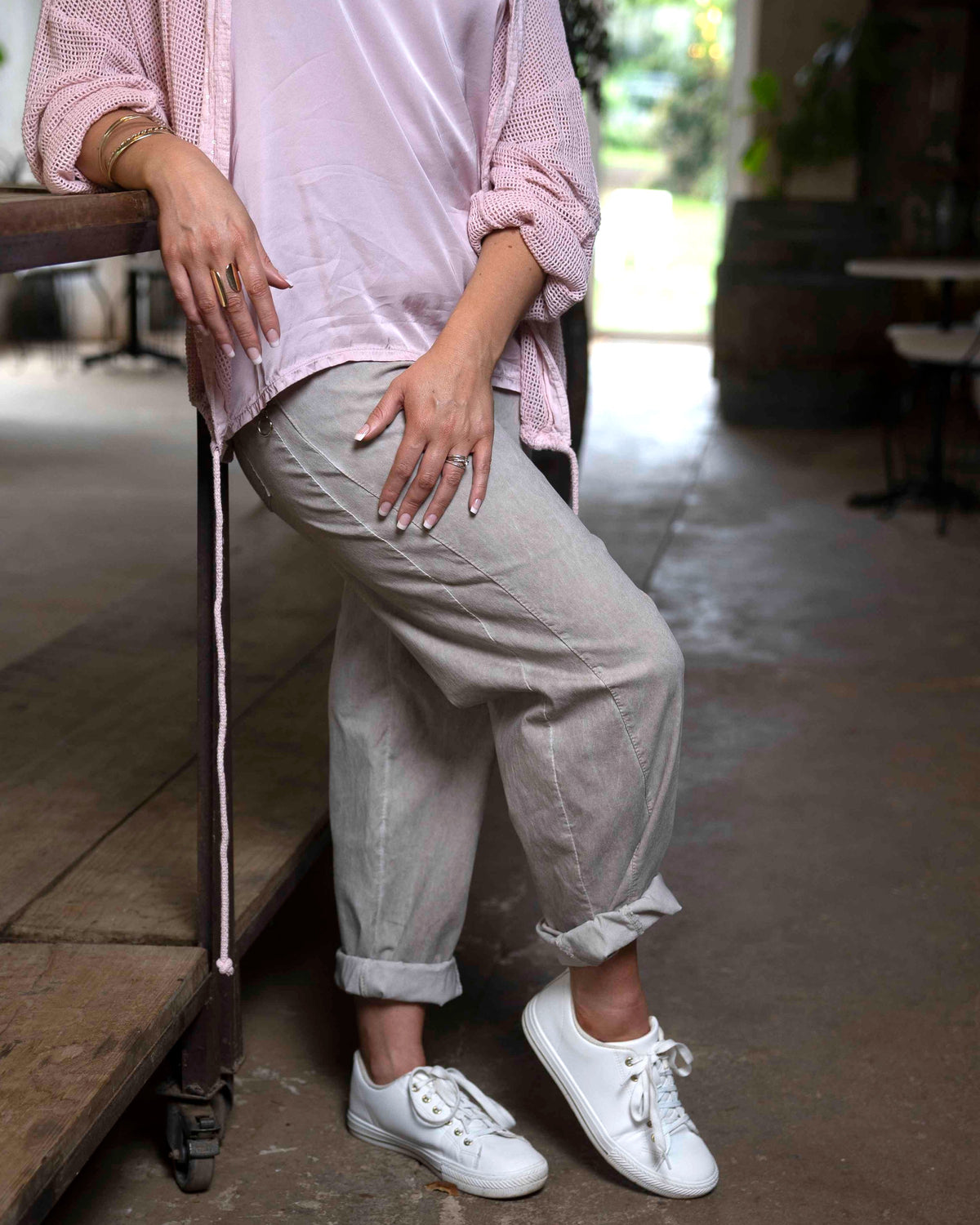P.S I Love You Belted Pants | Taupe