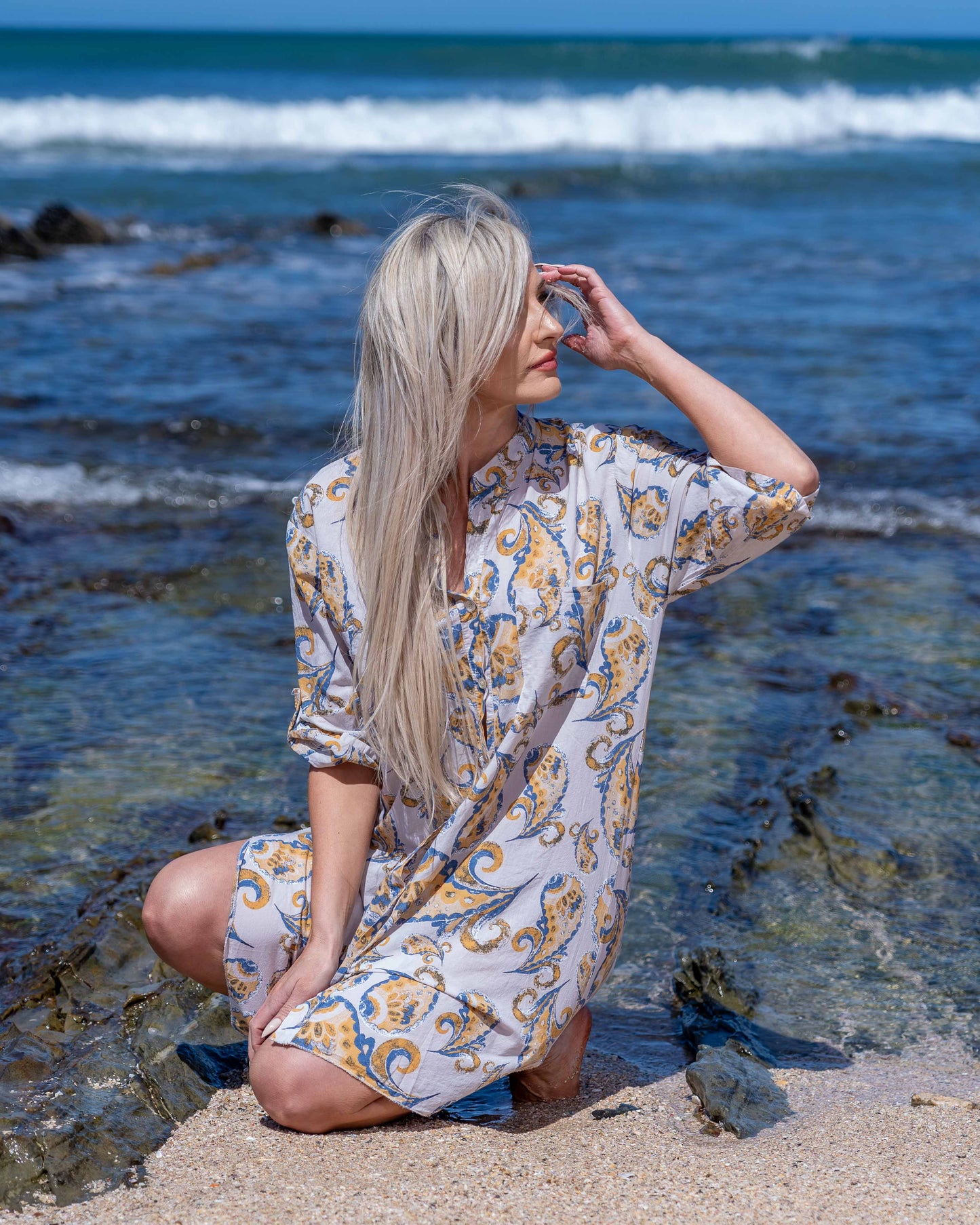 Paisley Chic Dress | Beige