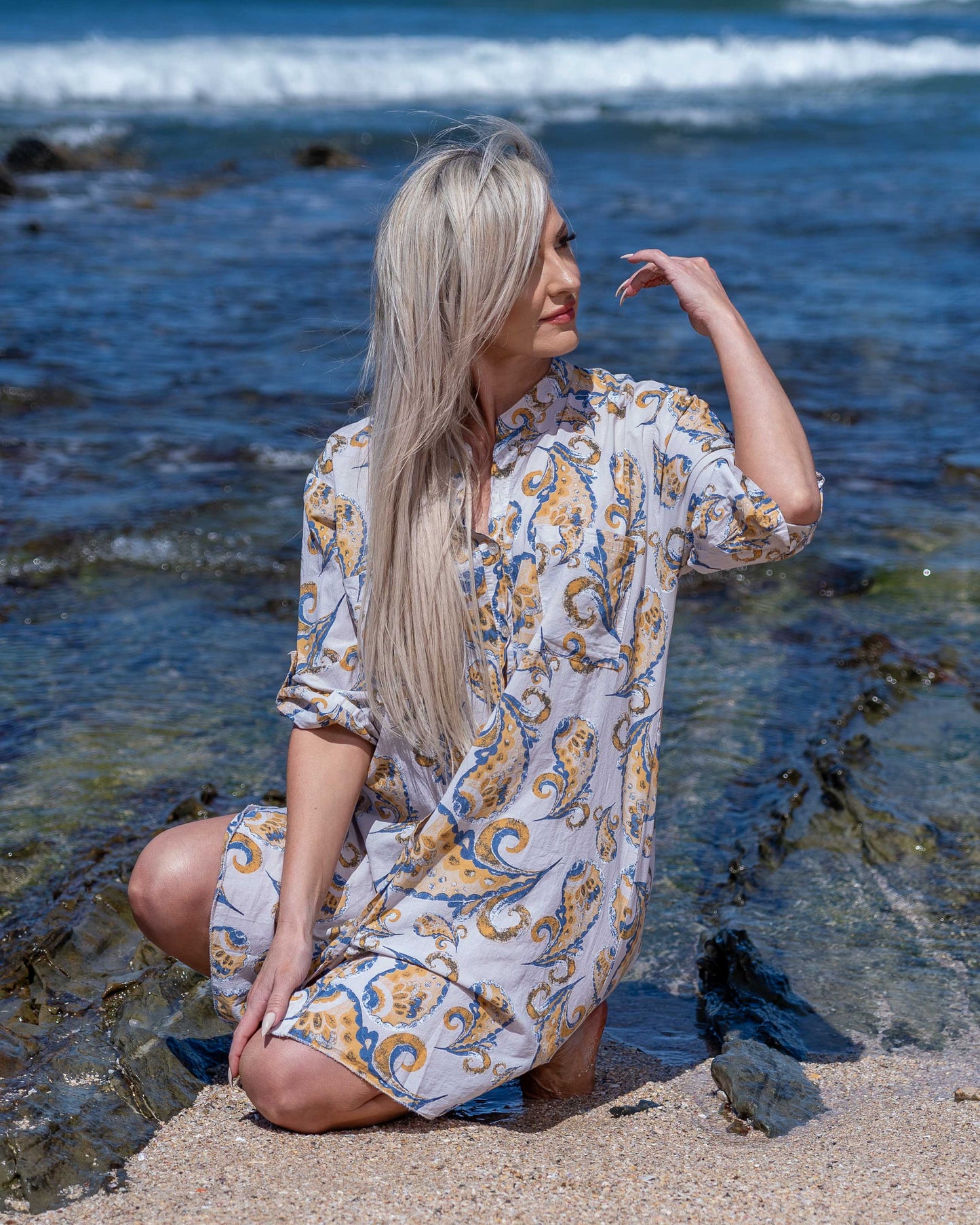 Paisley Chic Dress | Beige