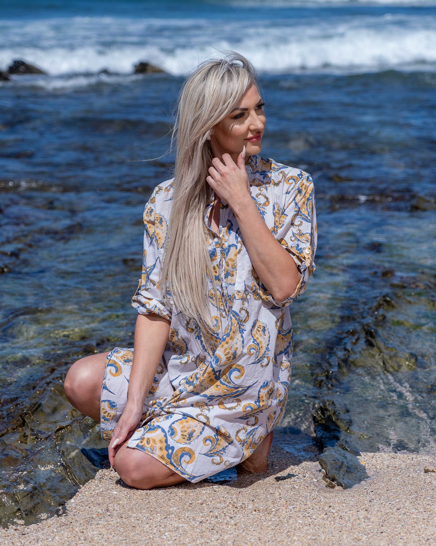 Paisley Chic Dress | Beige