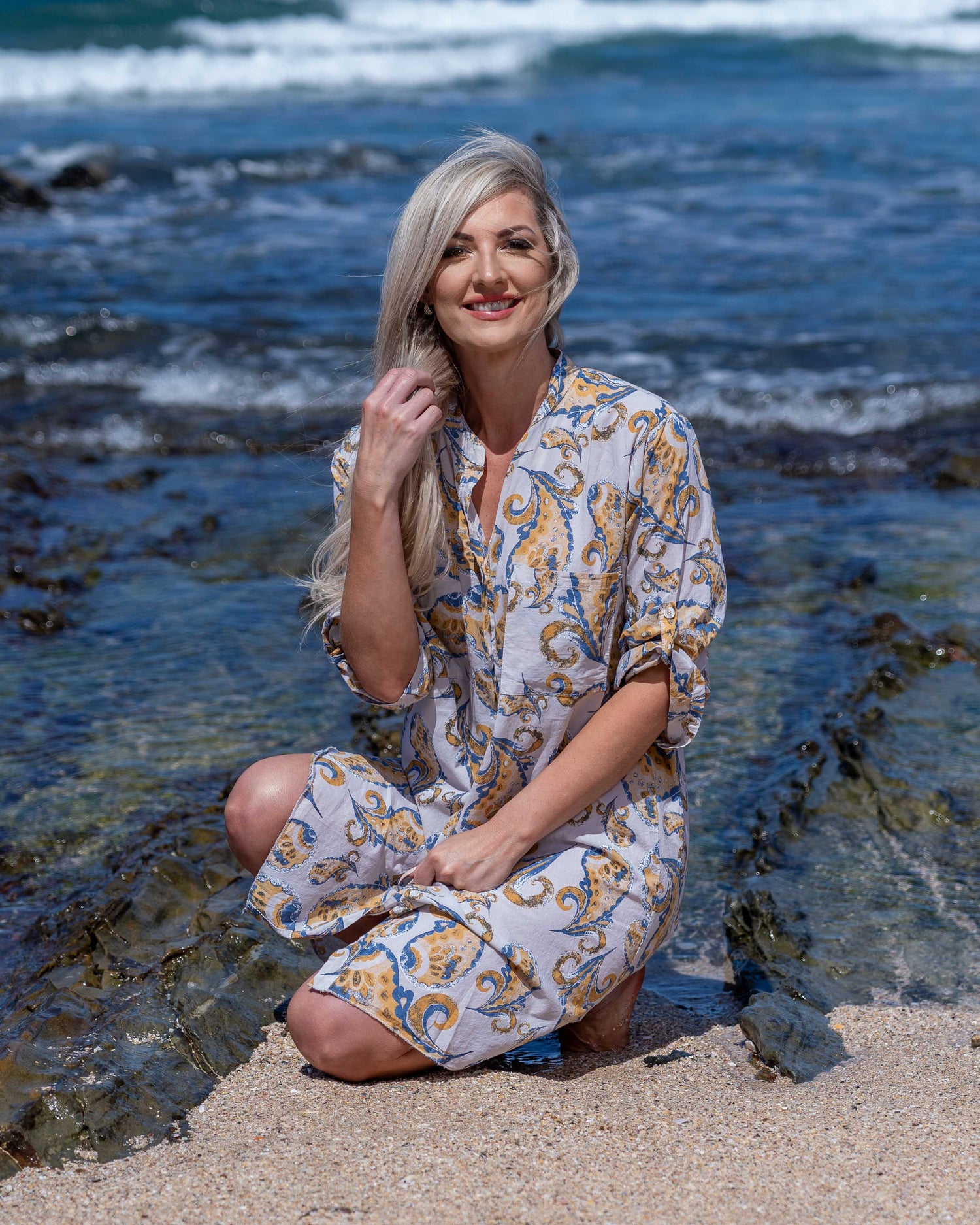 Paisley Chic Dress | Beige