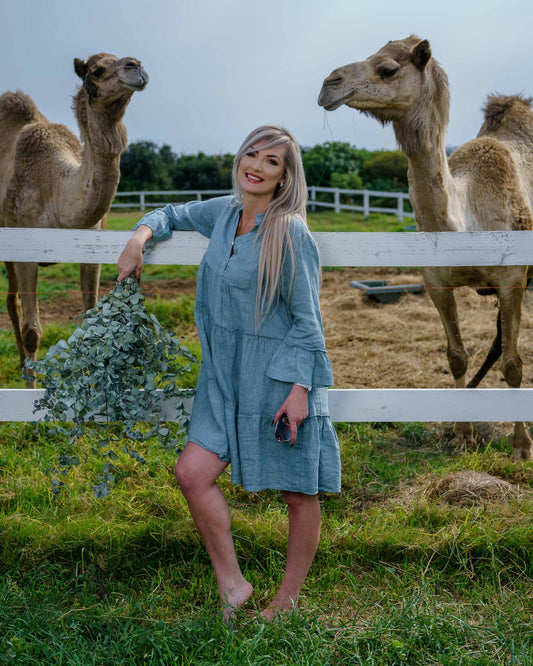 Paradise Linen Dress | Sage