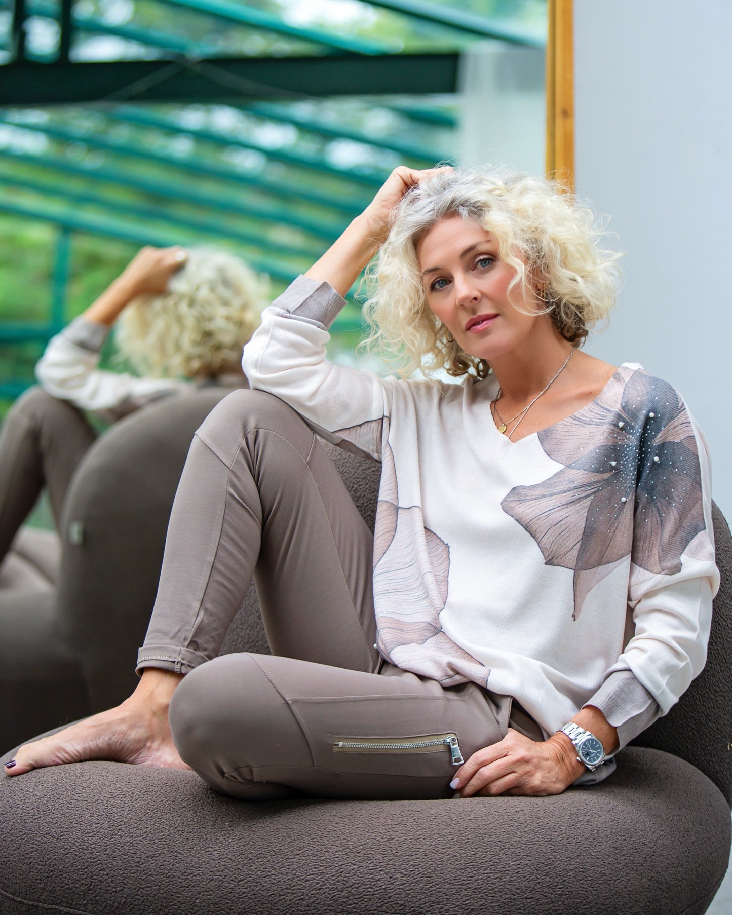 Petal Pearl Knit | Taupe