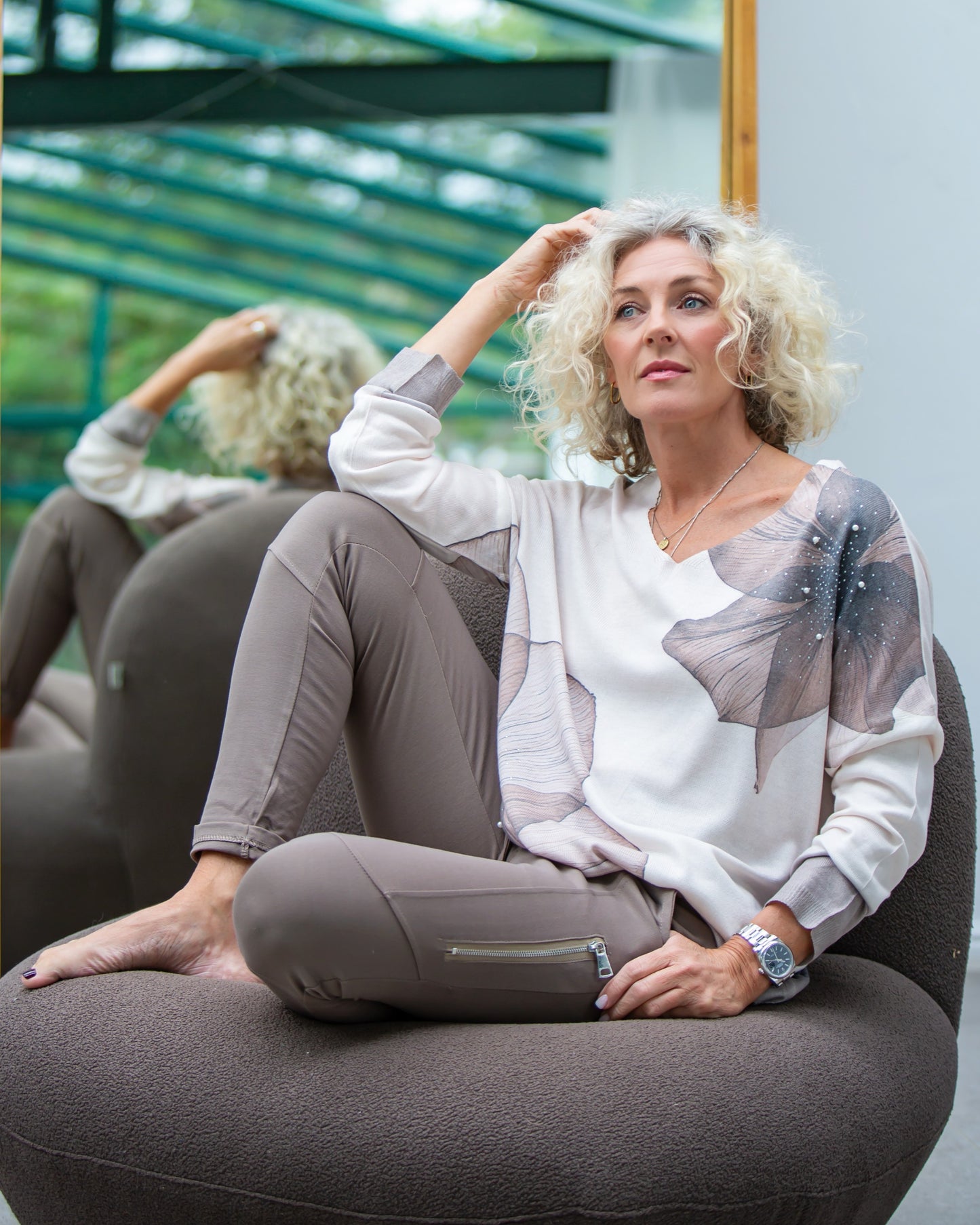 Petal Pearl Knit | Taupe