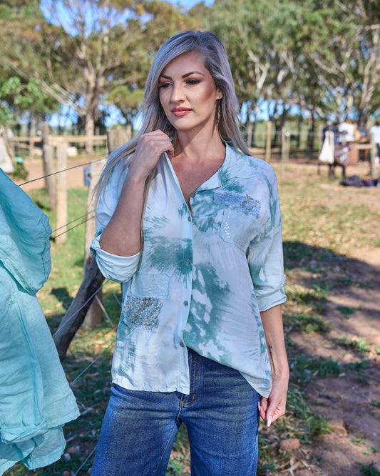 Pocket Party Shirt | Winter Aqua