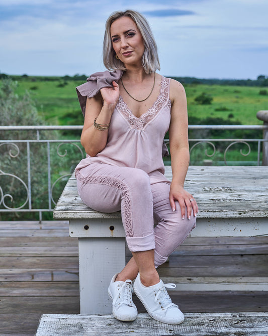 Portofino Lace Cami | Pink