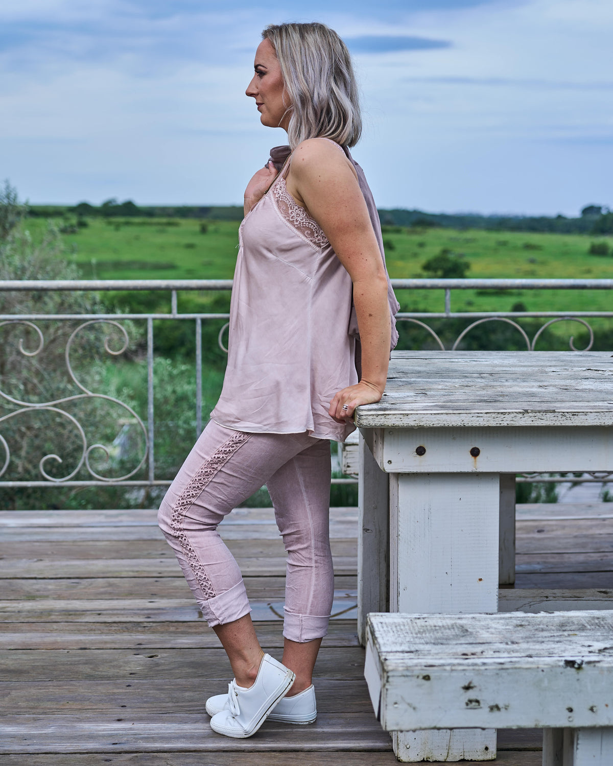 Portofino Lace Cami | Pink