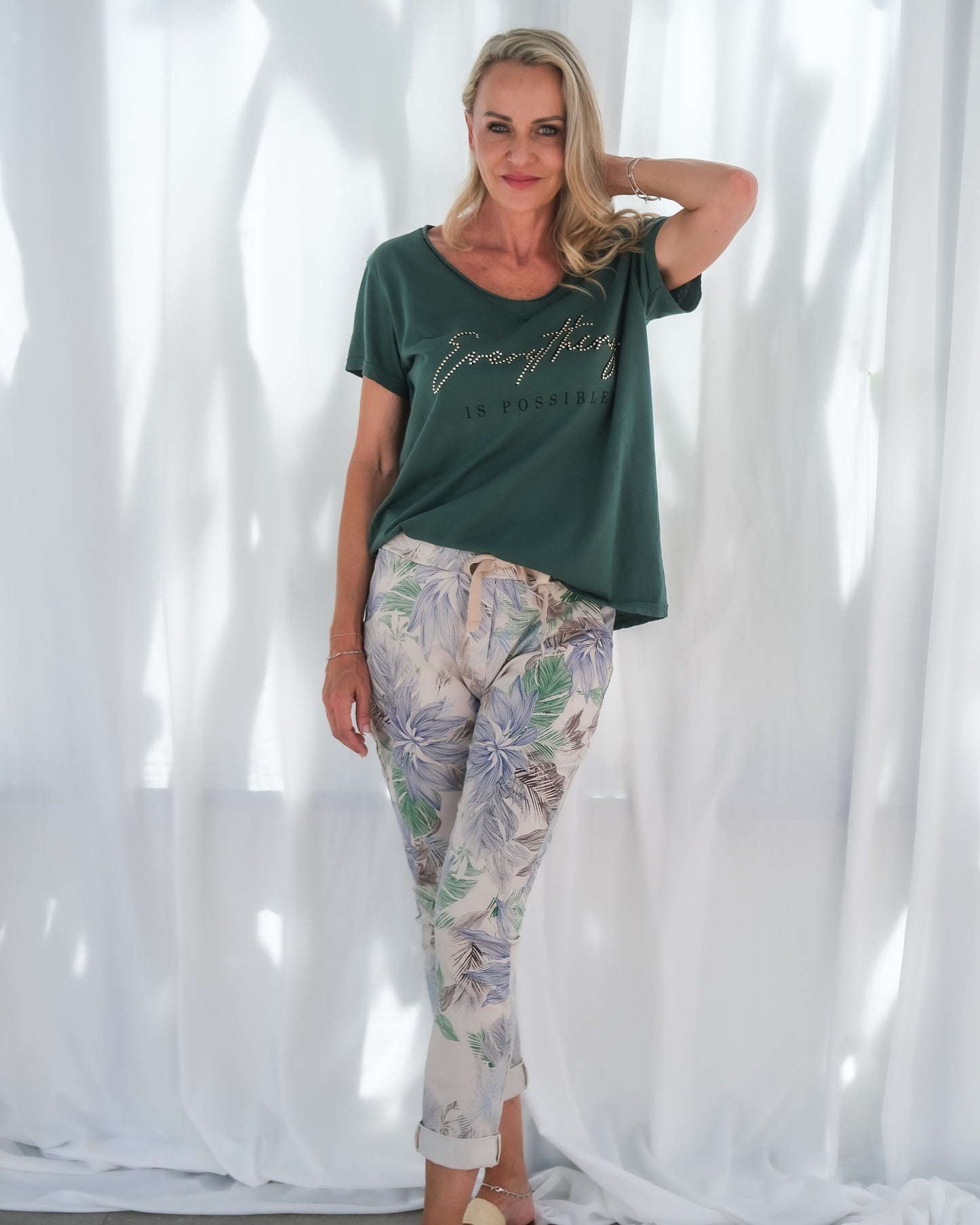 Everleaf Drawstring Pants | Beige