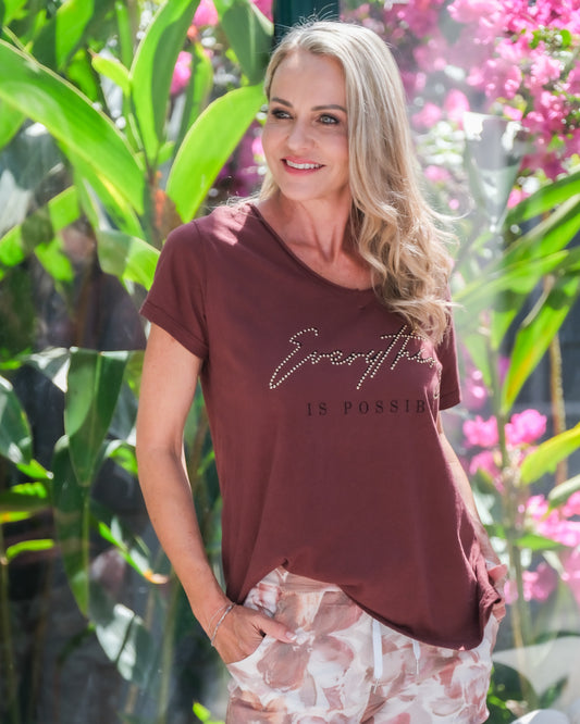 Possibility Tee | Vintage Maroon