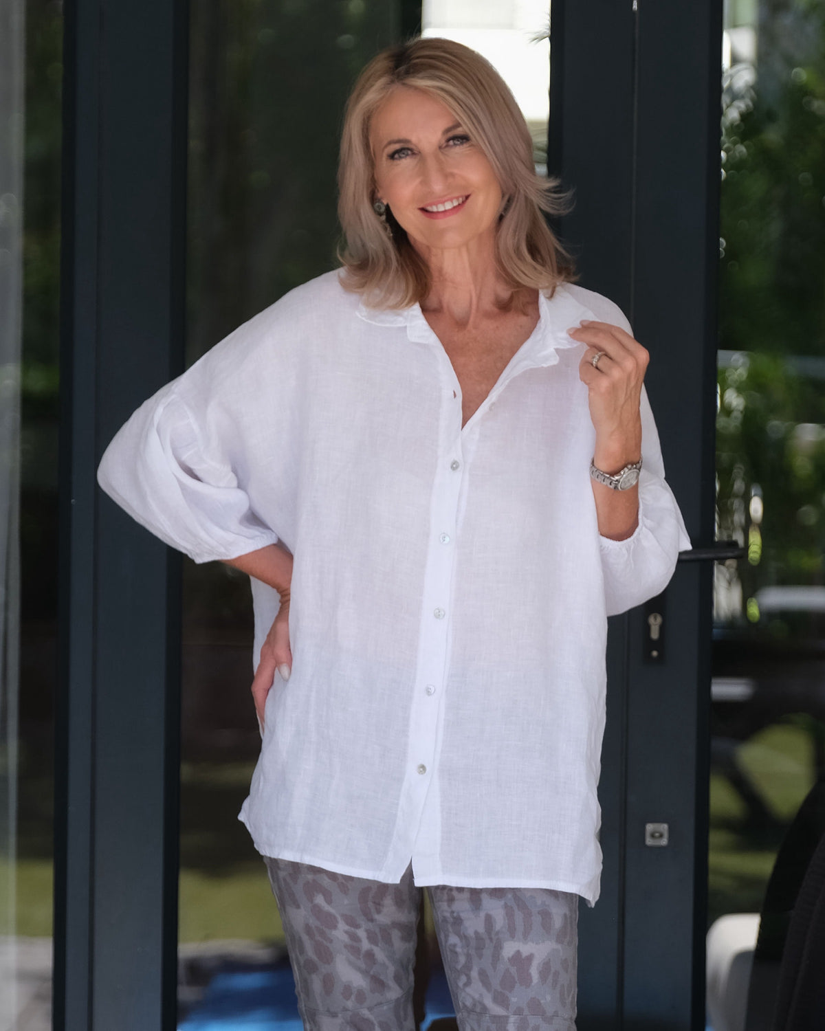 Pure Bliss Linen Shirt | White