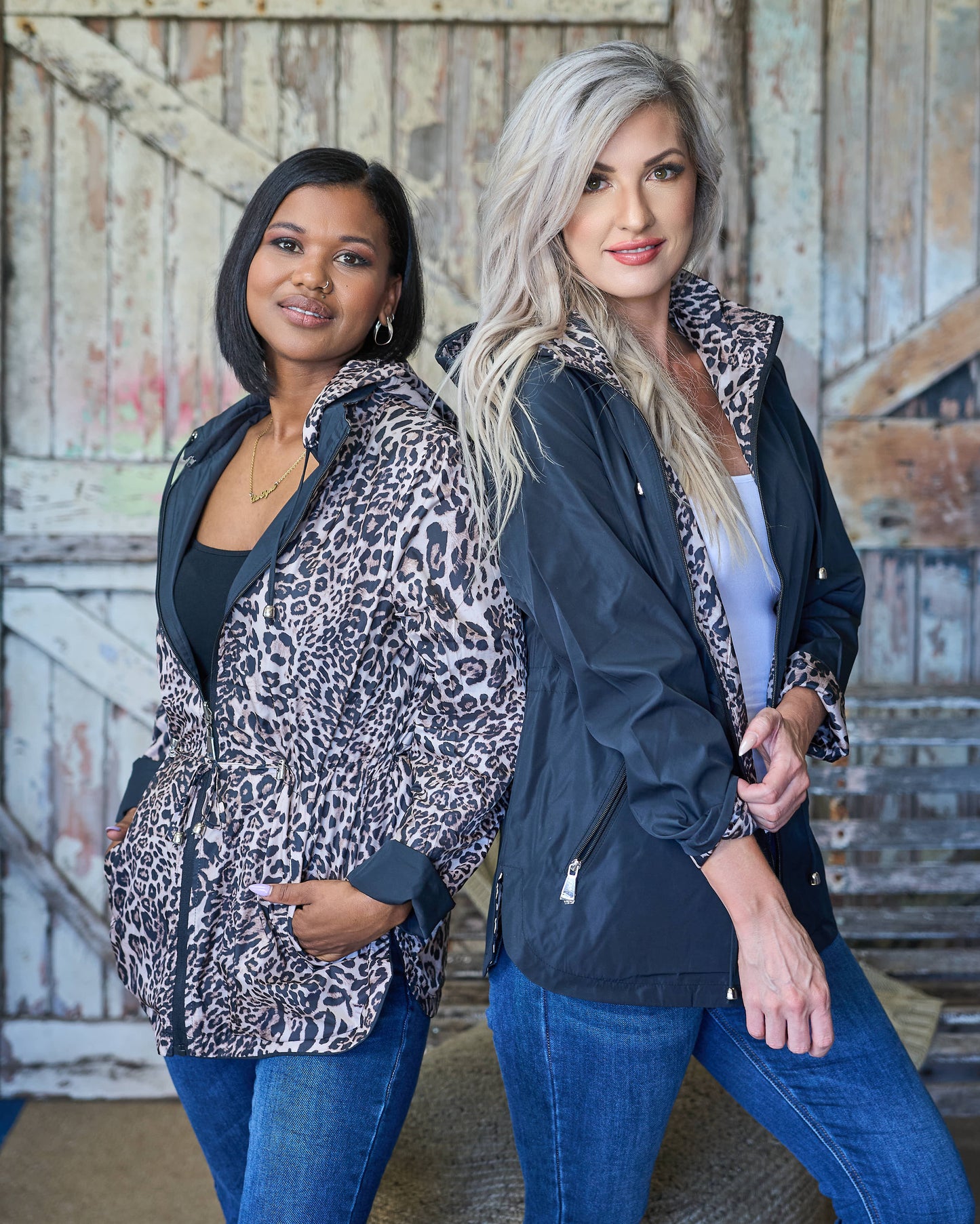 Reversible Animal Print Jacket | Black