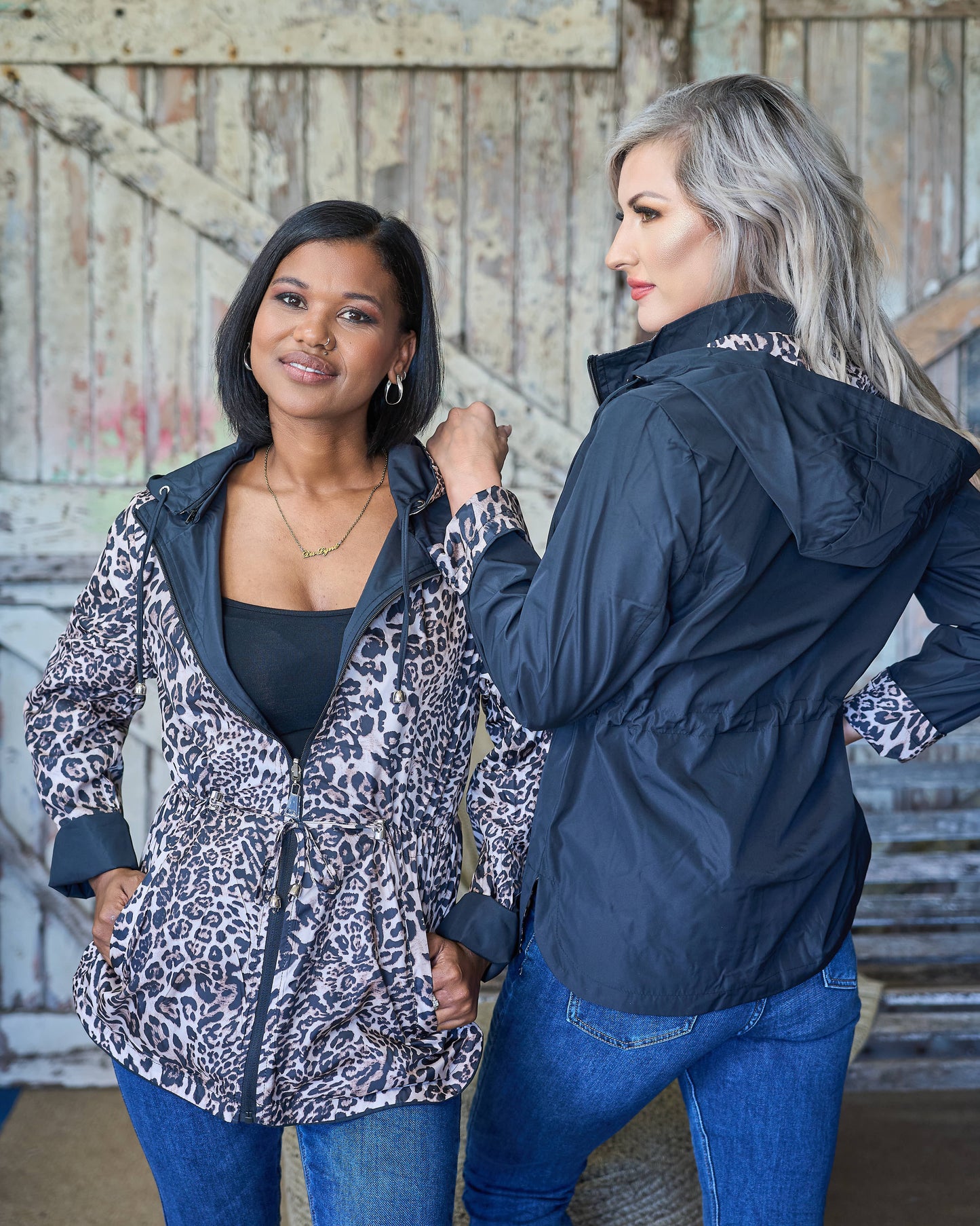 Reversible Animal Print Jacket | Black