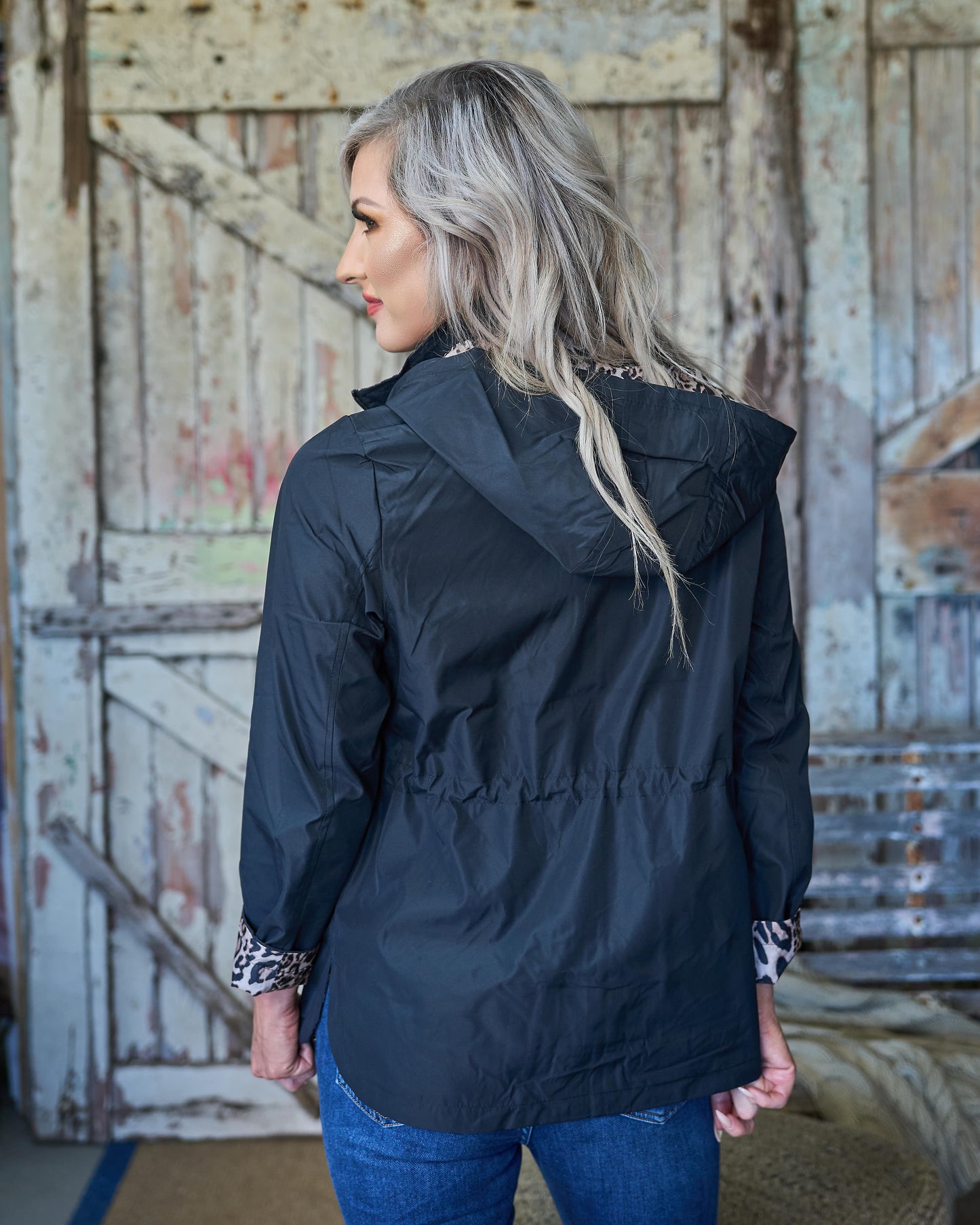 Reversible Animal Print Jacket | Black
