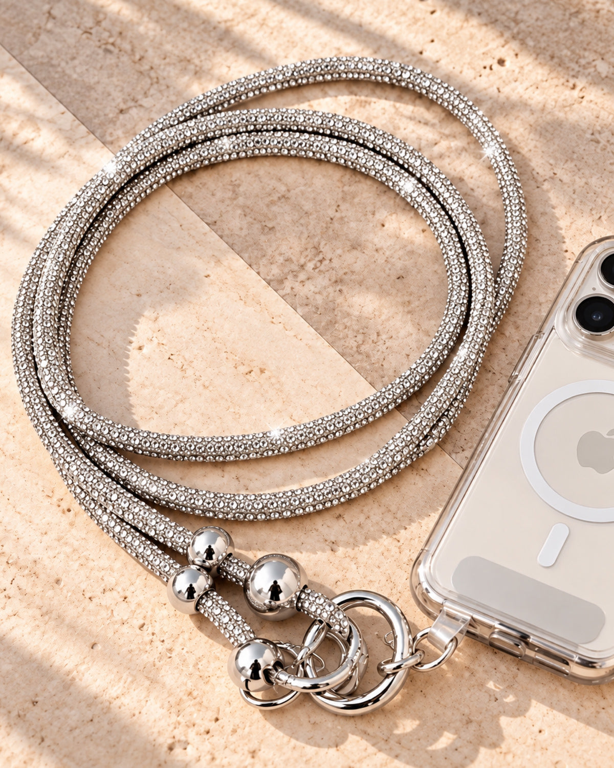 Rhinestone Crossbody Sling | Silver