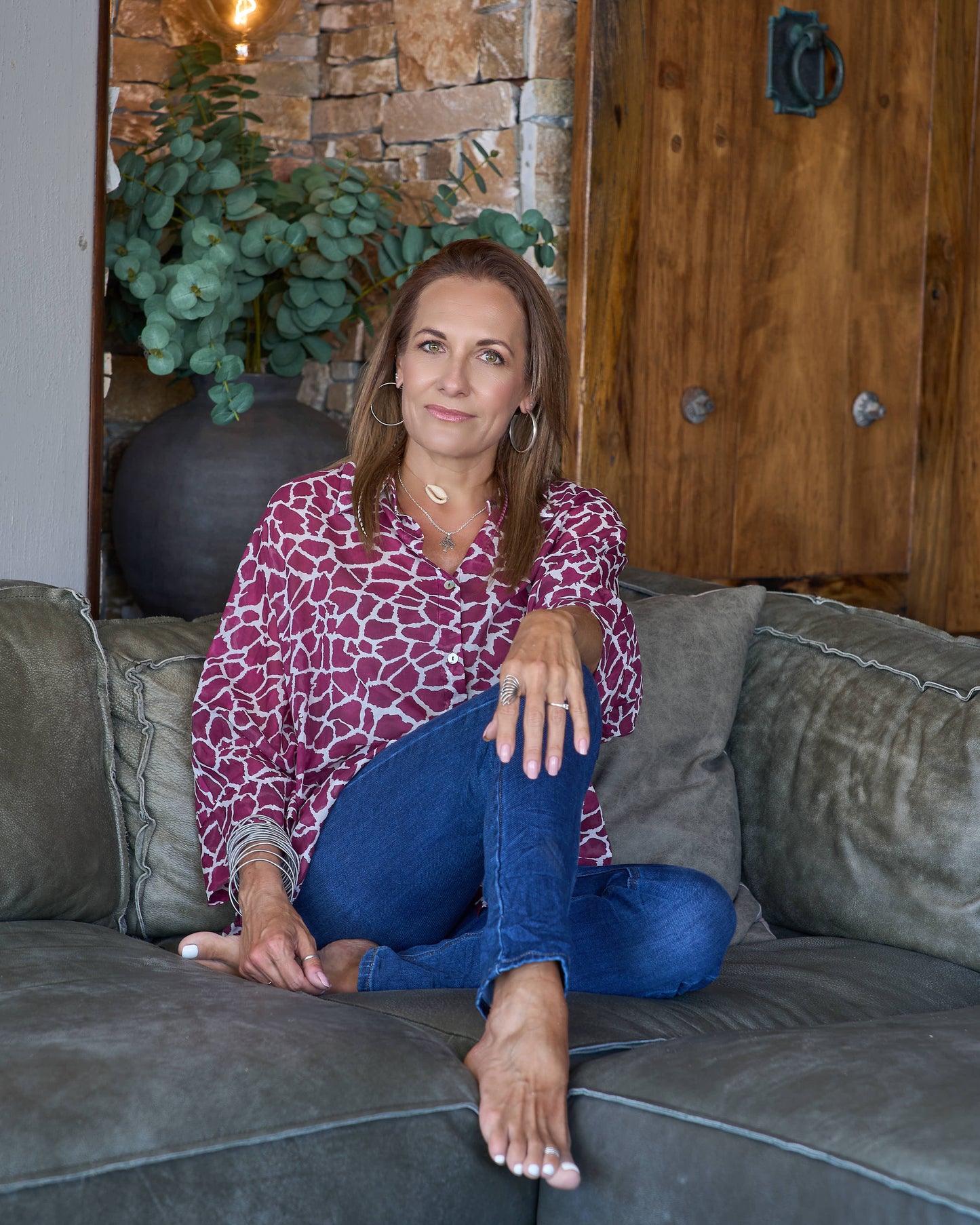 Safari Breeze Shirt | Fuchsia